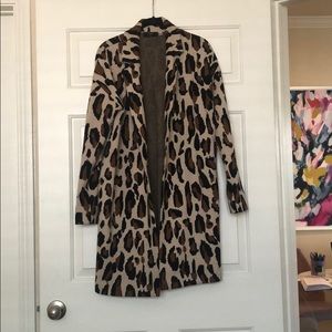 Tabari animal print overcoat